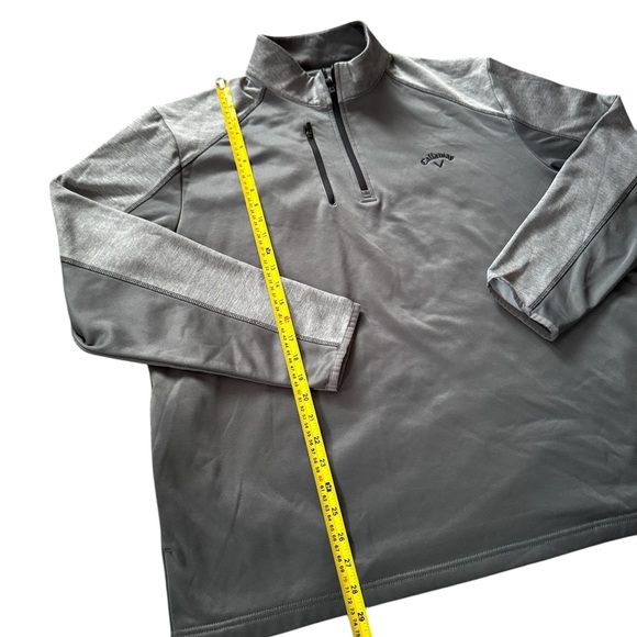 CALLAWAY Two Tone Gray Men's Size XL Long Sleeve 1/4 Zip Pullover Golf Jacket - Picture 2 of 4
